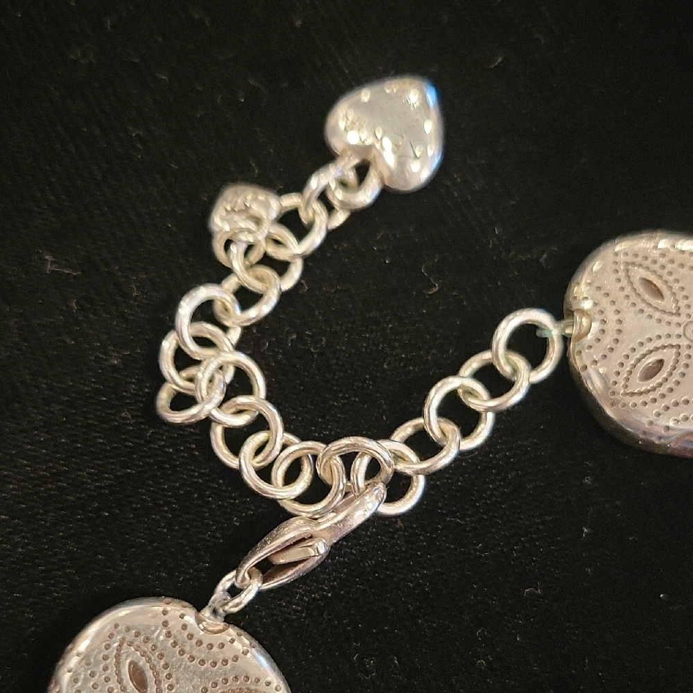 Brighton Silver And Brown Patterned Necklace - image 2